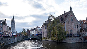 Bruges, Belgium – View from the Rozenhoedkaai, one of the city's most picturesque spots. Overlooking historic canals and medieval architecture, it offers a quintessential scene of Bruges' charm.