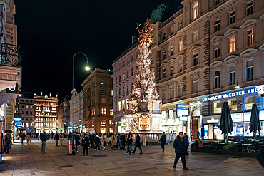 Vienna, Austria – Architectural detail of the Graben, one of the most famous squares in Vienna's first district, the city center.