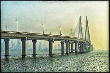 Bandra worli sea link.8 lane ,5.6 km cable-stayed bridge that link Bandra in the West with Worli in South Mumbai India