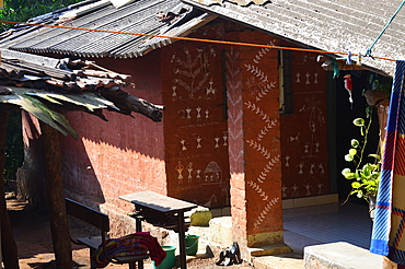 Houses of tribal inside Sanjay Gandhi National Park Mumbai India.