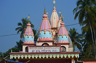 Shri Brahma Gaudiya Math Temple at Brahmgiri on way from Puri to Chlilka Odisha India.