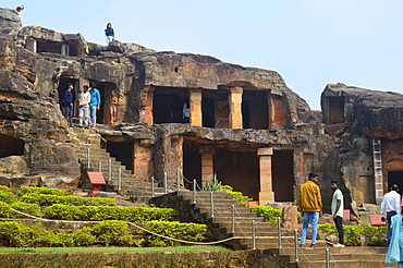 Udayagiri and Khandagiri caves located in the outskirt of Bhubaneswar capital of,Odisha these caves were made around 1st and 2nd century BC.King Kharavela of Kalinga dynasty built these caves for Jain monks to provide them a place to rest and meditate.