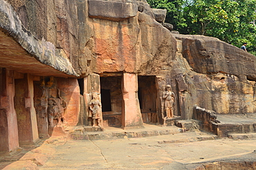 Udayagiri and Khandagiri caves located in the outskirt of Bhubaneswar capital of,Odisha these caves were made around 1st and 2nd century BC.King Kharavela of Kalinga dynasty built these caves for Jain monks to provide them a place to rest and meditate.