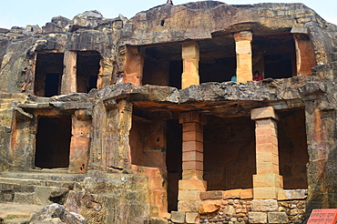 Alkapuri Gumpha Cave No 4 at Udayagiri and Khandagiri located in the outskirt of Bhubaneswar capital of Odisha these caves were built around 1st and 2nd century BC during the reign of King Kharavela of Kalinga dynasty for the abode of Jain ascetics.