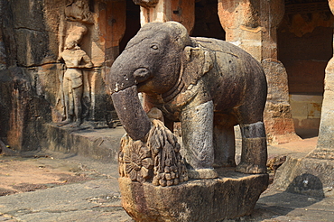 Elephant Statue at Ganesha Gumpha in Udayagiri and hills located in the outskirt of Bhubaneswar capital of Odisha these caves were built around 1st and 2nd century BC during the reign of King Kharavela of Kalinga dynasty for the abode of Jain ascetics.