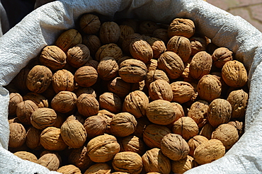 walnuts in a bag , healthy food good for heart and brain