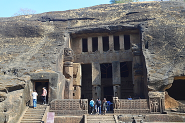 Kanheri caves - Excellent rock-cut Buddhist architecture,2000 year old caves nestled in Western Ghat in Sanjay Ghandi national park Borivali Mumbai India.