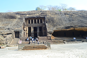 Kanheri caves - Excellent rock-cut Buddhist architecture,2000 year old caves nestled in Western Ghat in Sanjay Ghandi national park Borivali Mumbai India.