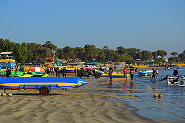 Nagao beach Diu India full of water sports activities