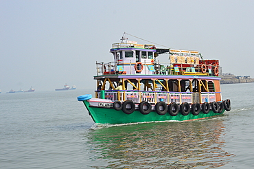 Popular ferry services between Mumbai and Elephanta caves Maharashtra India.