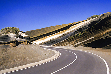 Road along the Cumbre Dorsal, Tenerife, Canary Islands, Spain, Atlantic Ocean, Europe