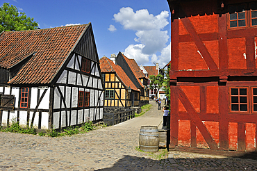 Den Gamle By (The Old Town), open air town museum of 75 historical buildings from 20 townships in all parts of the country, originally erected between 17th and 20th centuries, Aarhus, Jutland Peninsula, Denmark, Europe