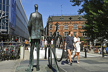 Sculpture in the Frederiksgade street, Aarhus, Jutland Peninsula, Denmark, Europe