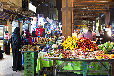 Night market in Aswan, Egypt, North Africa, Africa