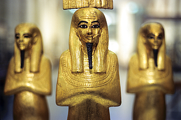 gold statuettes, tomb of Tutankhamun,Museum of Egyptian Antiquities,Cairo,Egypt,Africa