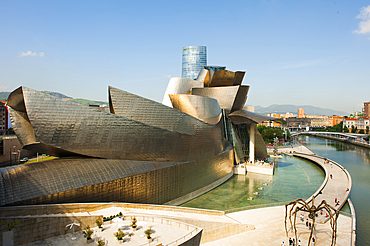 Guggenheim Museum designed by architect Frank Gehry, Bilbao, province of Biscay, Basque Country, Spain,Europe