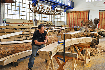 San Juan Whaleship replica shipyard, Albaola The Sea Factory of The Basques, Pasaia San Pedro, San Sebastian, Bay of Biscay, province of Gipuzkoa, Basque Country, Spain, Europe