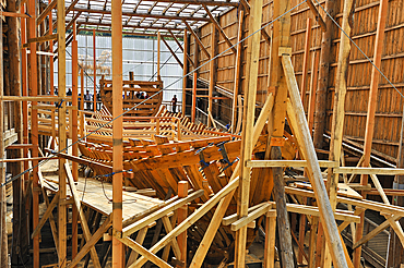 San Juan Whaleship replica shipyard, Albaola The Sea Factory of The Basques, Pasaia San Pedro, San Sebastian, Bay of Biscay, province of Gipuzkoa, Basque Country, Spain,Europe