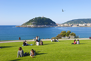 Miramar gardens, La Concha Bay, San Sebastian, Bay of Biscay, province of Gipuzkoa, Basque Country, Spain,Europe