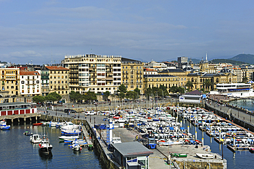 port of San Sebastian, La Concha Bay, Bay of Biscay, province of Gipuzkoa, Basque Country, Spain,Europe