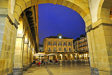 Plaza de la Constitucion, Old Town, San Sebastian, Bay of Biscay, province of Gipuzkoa, Basque Country, Spain, Europe