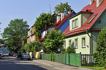 Wooden houses of Kalamaja district, Tallinn, Estonia, Europe