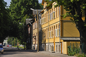 Wooden houses of Kalamaja district, Tallinn, Estonia, Europe