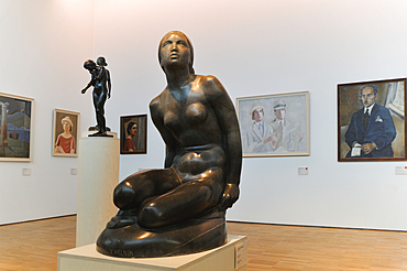 Sculpture exhibits, Kumu Art Museum, Tallinn, Estonia, Europe