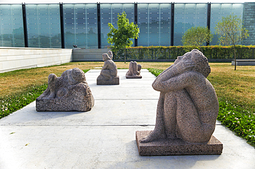 Sculptures outside the Kumu Art Museum, Tallinn, Estonia, Europe