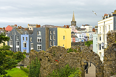 Tenby, south-west Wales, lying on Carmarthen Bay,Pembrokeshire,Wales,United Kingdom,Great Britain,Europe