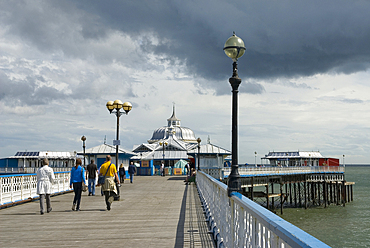 Llandudno Pier Pavilion Theatre at the North Parade end of promenade, Llandudno, Clwyd, Wales, United Kingdom