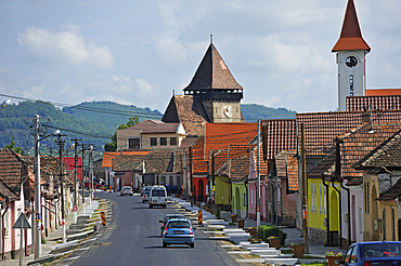 village on the road from Sibiu to Sighisoara, Transylvania,Romania,Southeastern and Central Europe