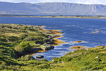 landscape at the north of Lettermore island, west coast, County of Galway, Connemara, Republic of Ireland, North-western Europe