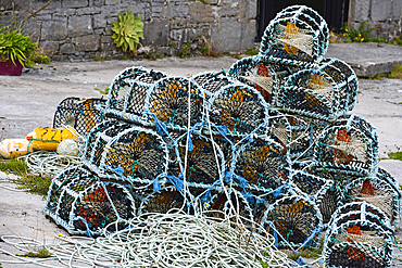 Crab and lobster traps, Inishmore, largest of the Aran Islands, Galway Bay, County Galway, Connacht, Republic of Ireland