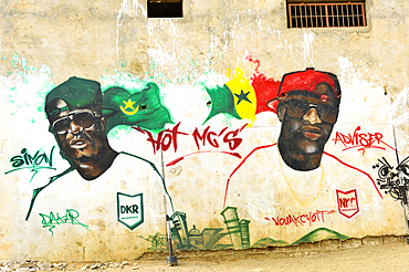 Graffiti, Ouakam district, Dakar, Senegal, West Africa