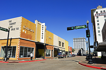 Street in downtown Beaumont, Texas, United States of America