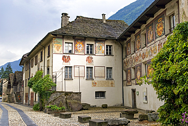 Casa Stanga used as an inn, Giornico, Canton Ticino, Switzerland