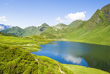 Cadagno lake, Piora valley, Canton Ticino, Switzerland