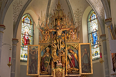 retables inside the Church of Riva di Tures /Rein in Taufers, Riva Valley (Italian: Val di Riva, German: Reintal), Trentino-Alto Adige, Sudtyrol, South Tyrol, Italy, South-central Europe