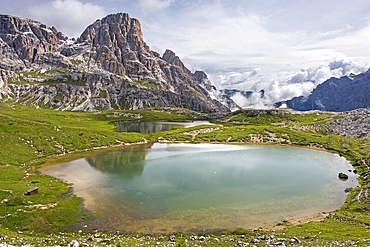 Laghi dei Plani (Plains Lakes), Three Peaks Nature Park, Dolomites, South Tyrol (Alto Adige), Italy