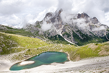 Lago dei Piani inferiore ,Three Peaks nature park, Trentino-Alto Adige, Sudtyrol, South Tyrol, Italy, South-central Europe