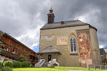 Saint Georges Church, Tesido / Taisten, Trentino-Alto Adige, Sudtyrol, South Tyrol, Italy, South-central Europe