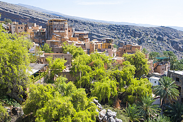 Village of Misfat (Misfah) Al Abriyeen in Jebel Akhdar, gradually renovated, Sultanate of Oman, Arabian Peninsula