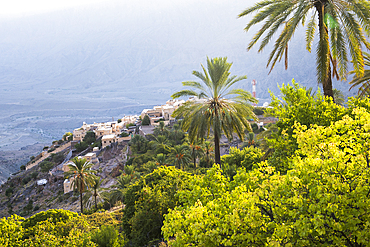 Wakan village, Western Hajar Mountains, border South Batinah Governorate and Al Dakhiliyah Governorates, Sultanate of Oman, Arabian Peninsula