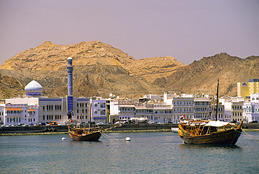 dhows in the port of Muttrah,Muscat,Sultanate of Oman,Arabian Peninsula,Asia