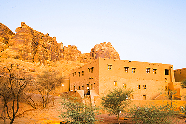 Dar Tantora The House Hotel, a renovated original mudbrick village in the oasis of AlUla, Medina Province, Saudi Arabia, Middle East