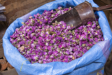 Dried roses,Attarine souk,medina,Fes,Morocco,North Africa