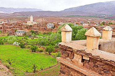 Palace of Glaoui or Telouet Kasbah, on the outskirts of the village of Telouet, Ouarzazate Province, region of Draa-Tafilalet, Morocco, North West Africa