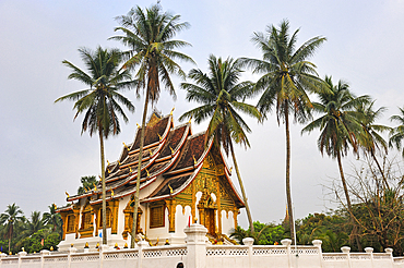 Haw Pha Bang temple built on the grounds of the Royal Palace Museum to enshrine the Phra Bang Buddha, the most highly reverred Buddha image in the country, Luang Prabang, Laos, Southeast Asia