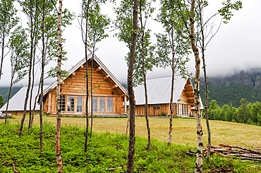 Hotel chalet of Solvik Gard,region of Lyngen,County of Troms,Norway,Northern Europe